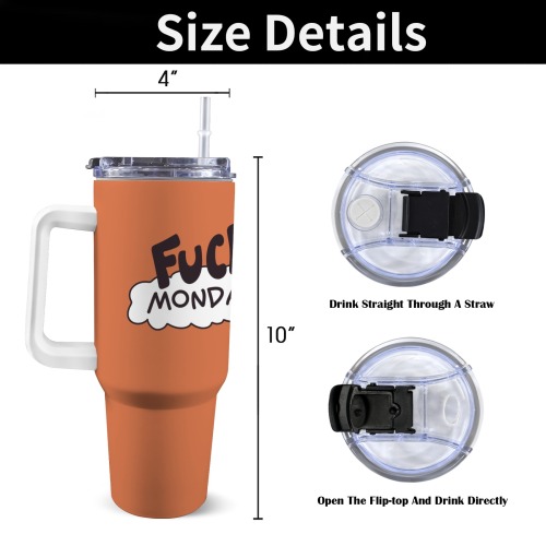 Husk Tumbler 40oz Tumbler with White Handle