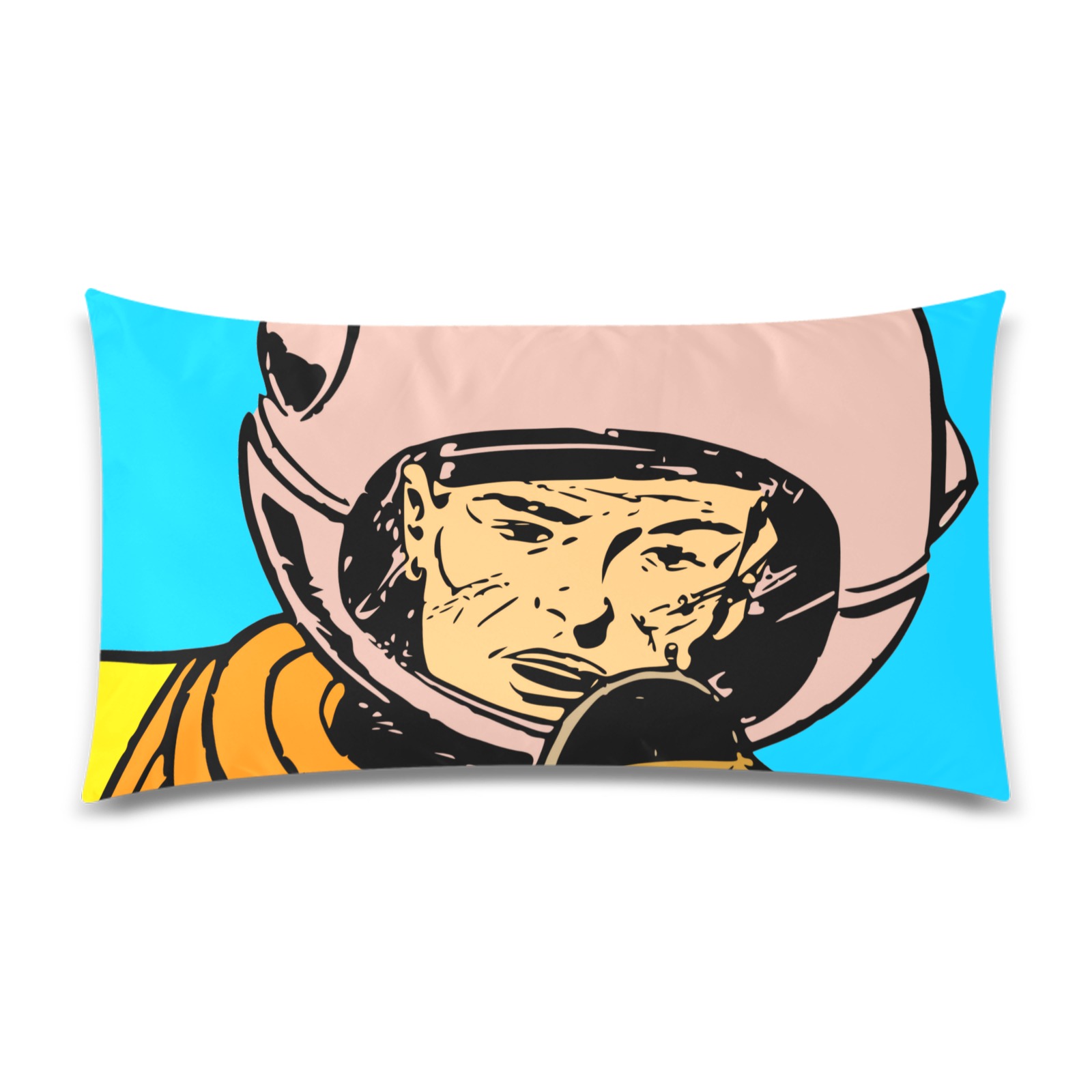 astronaut Rectangle Pillow Case 20"x36"(Twin Sides)