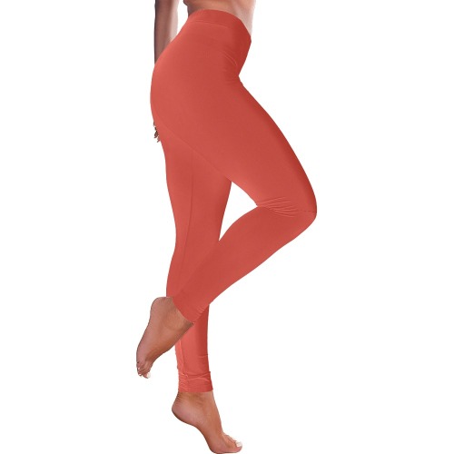 Poinciana Women's Low Rise Leggings (Invisible Stitch) (Model L05)