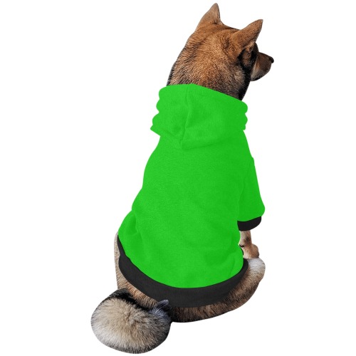 Merry Christmas Green Solid Color Pet Dog Hoodie