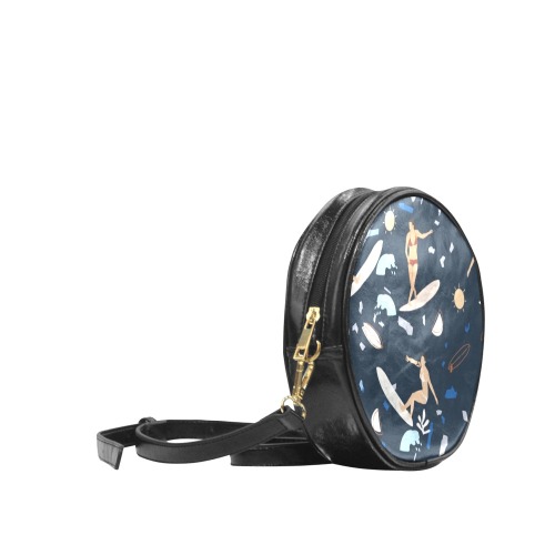 Surfing the terrazzo sea 2 Round Sling Bag (Model 1647)