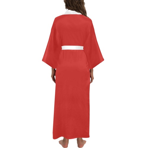 Aromatherapy Apparel Red Kimono Robe Long Kimono Robe