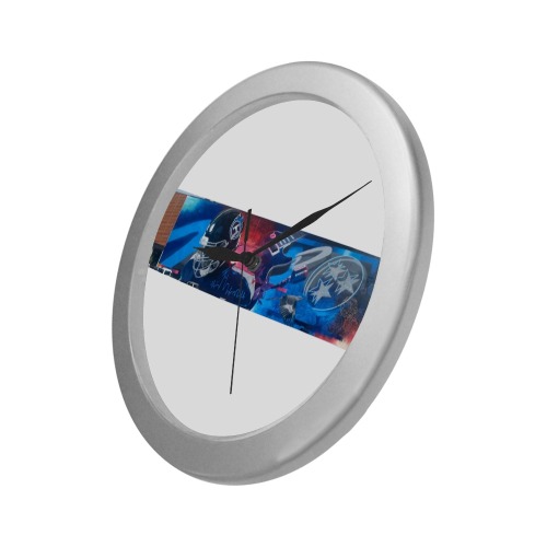 Tn Titans Clock Silver Color Wall Clock