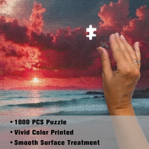 Dramatic Sky art 1000-Piece Wooden Jigsaw Puzzle (Vertical)