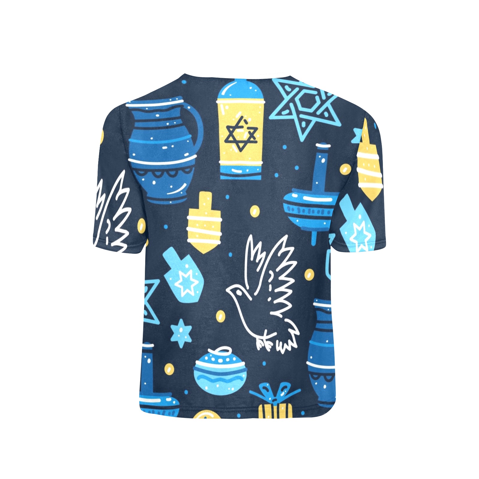 Hanukkah Tee 1 Little Girls' All Over Print Crew Neck T-Shirt (Model T40-2)