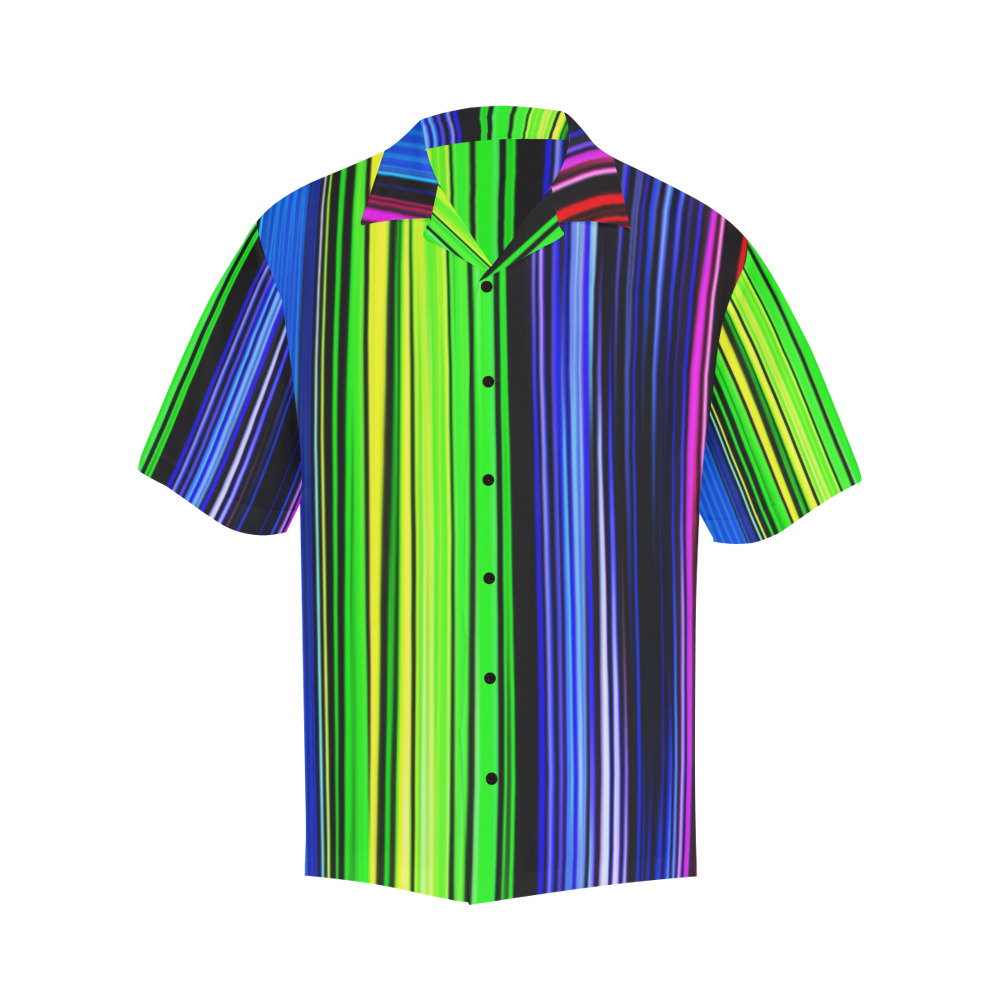 A Rainbow Of Stripes Hawaiian Shirt with Merged Design (Model T58)