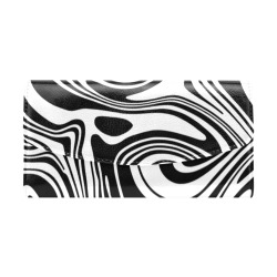 Black and White Marble Women's Flap Wallet (Model 1707)