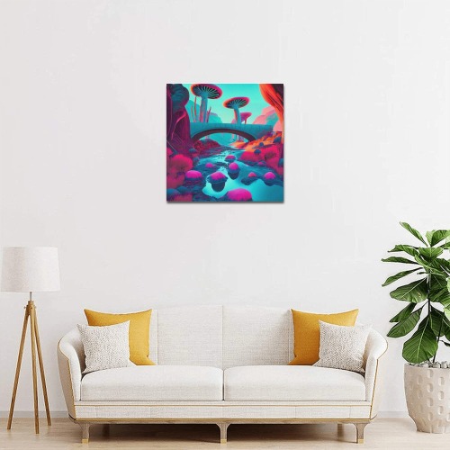 psychedelic landscape 8 Upgraded Canvas Print 16"x16"