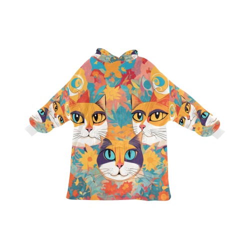 Funny magic cats. Yellow, red, turquoise colors.