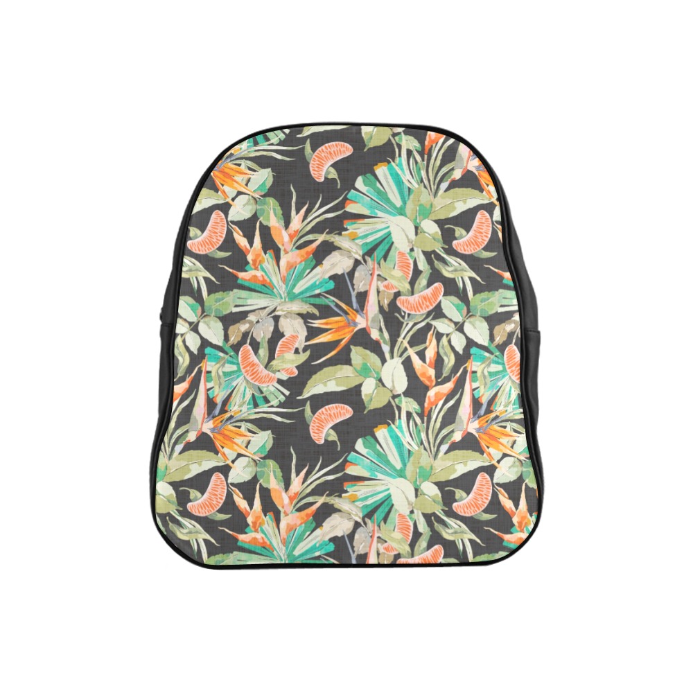 Orange in the palms jungle 20 School Backpack (Model 1601)(Small)