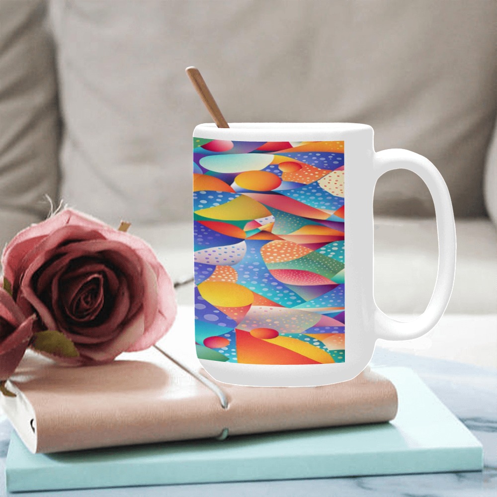 Sunset Ocean Waves Custom Ceramic Mug (15OZ)