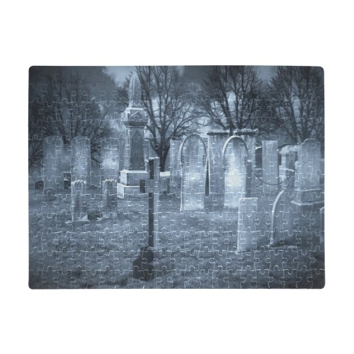 Haunted Cemetery A3 Size Jigsaw Puzzle (Set of 252 Pieces)