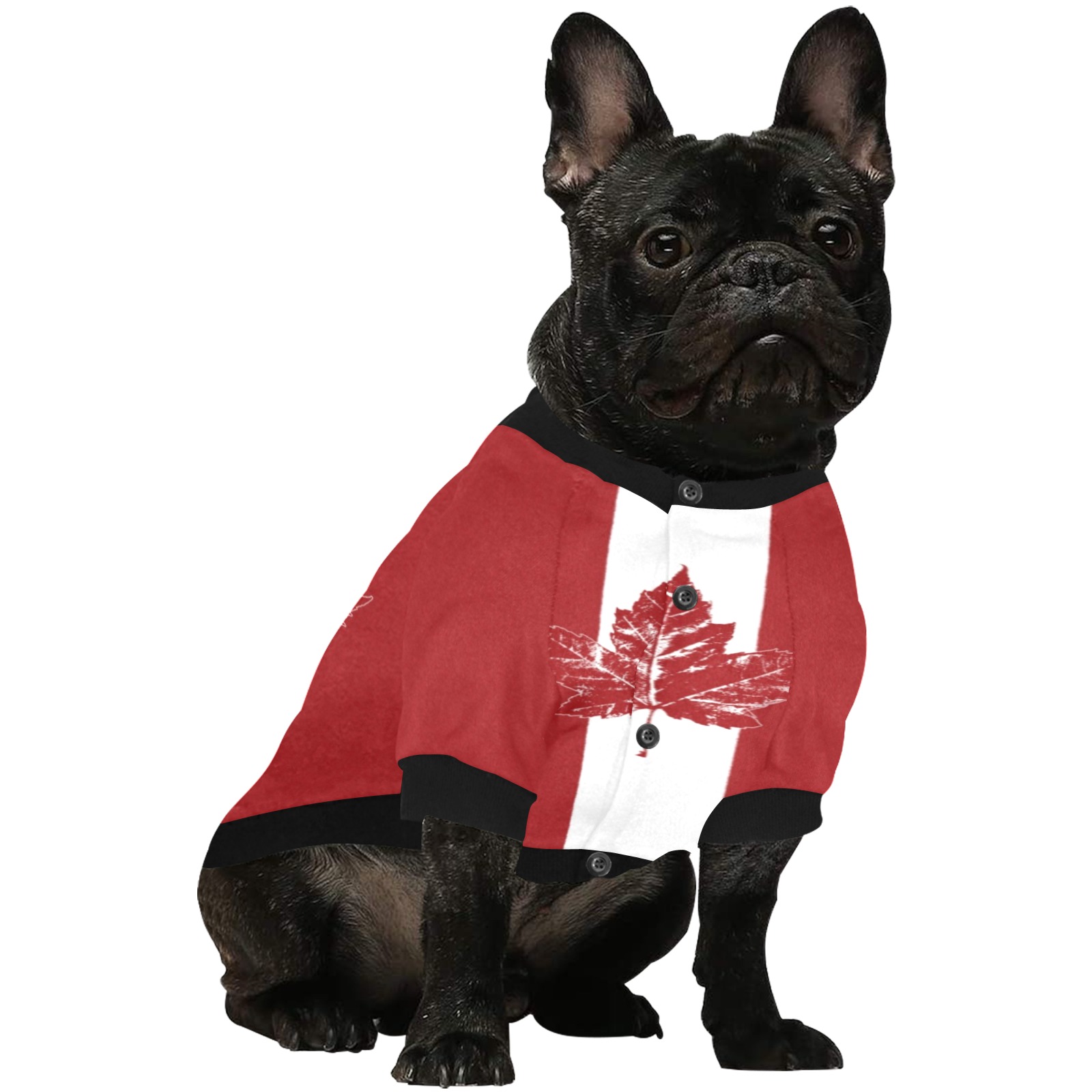 Cool Canada Dog Shirts Canada Flag Pet Dog Round Neck Shirt