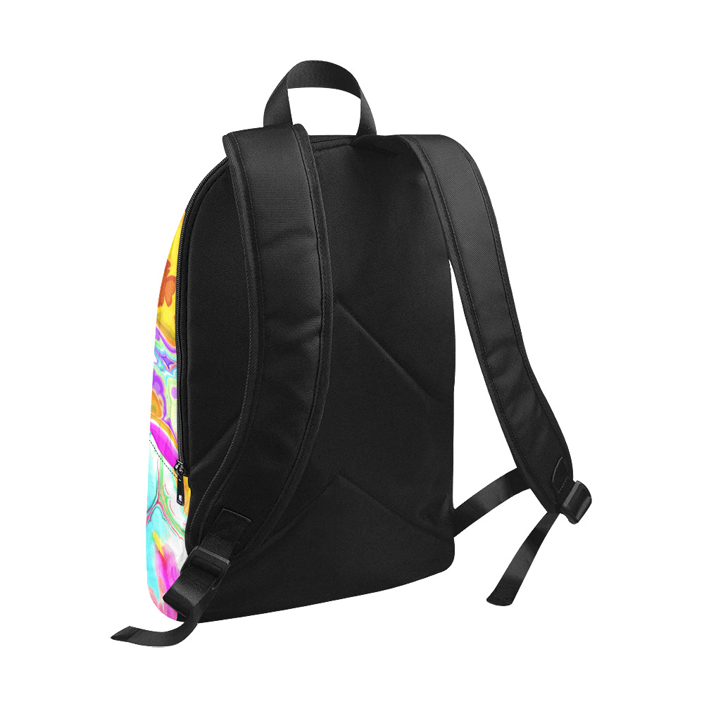Funky Marble Acrylic Cellular Flowing Liquid Art Fabric Backpack for Adult (Model 1659)