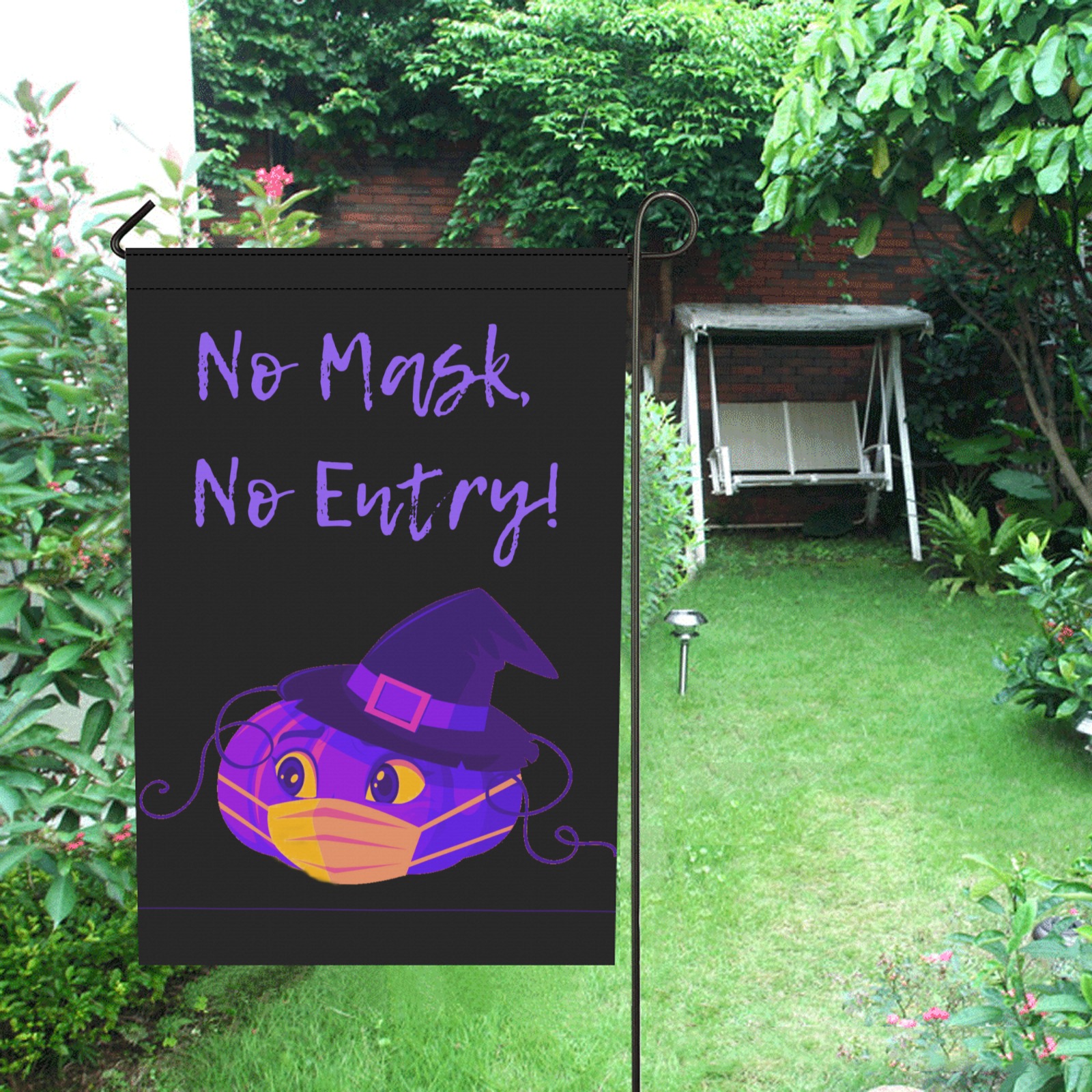 Halloween No Entry 5 Garden Flag 12‘’x18‘’(Twin Sides)