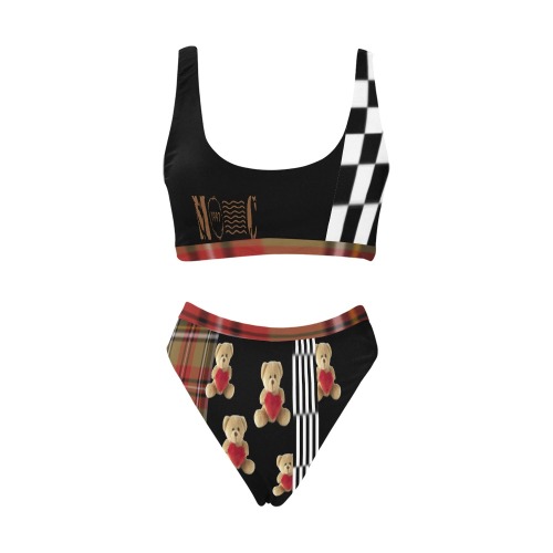 MountClaire Sport Top & High-Waisted Bikini Swimsuit (Model S07)