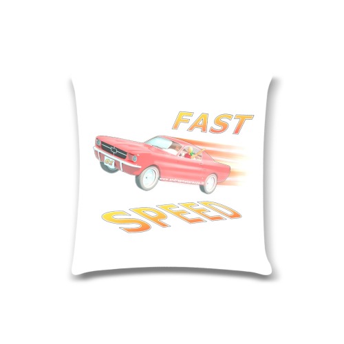 Fast and Speed 01 Custom Zippered Pillow Case 16"x16"(Twin Sides)