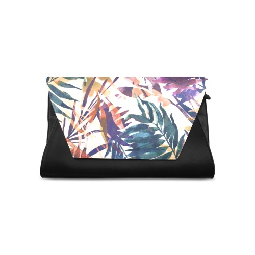 Abstract palms leaf colorful paint-6 Clutch Bag (Model 1630)