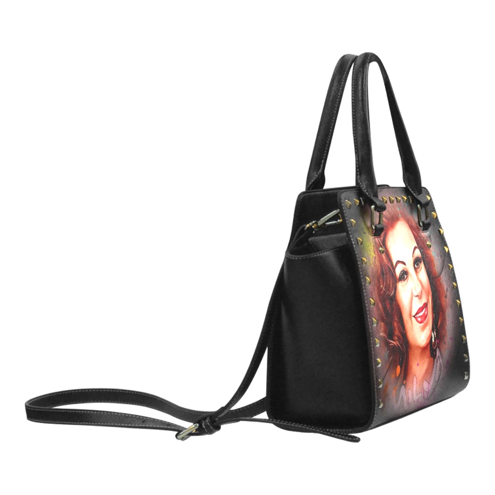 Milva Pop Art by Nico Bielow Rivet Shoulder Handbag (Model 1645)
