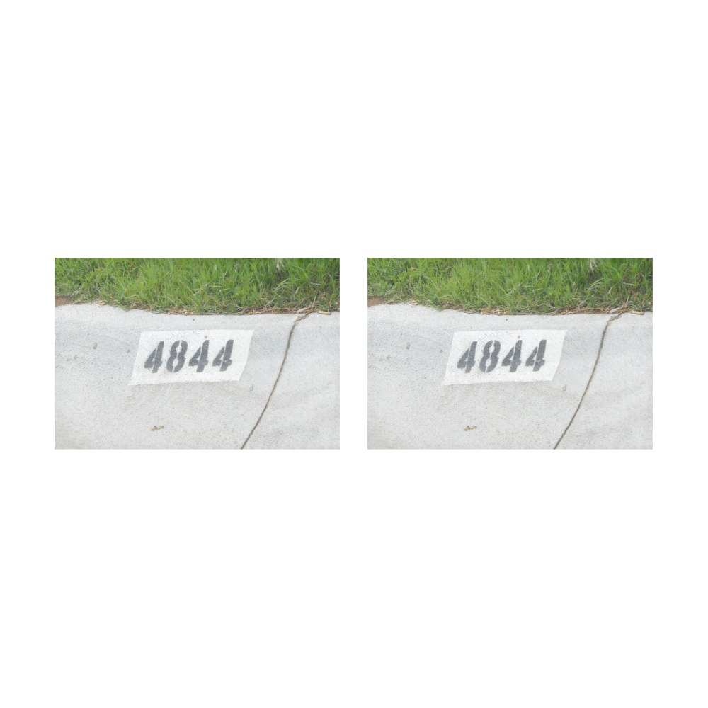 Street Number 4844 Placemat 12’’ x 18’’ (Set of 2)