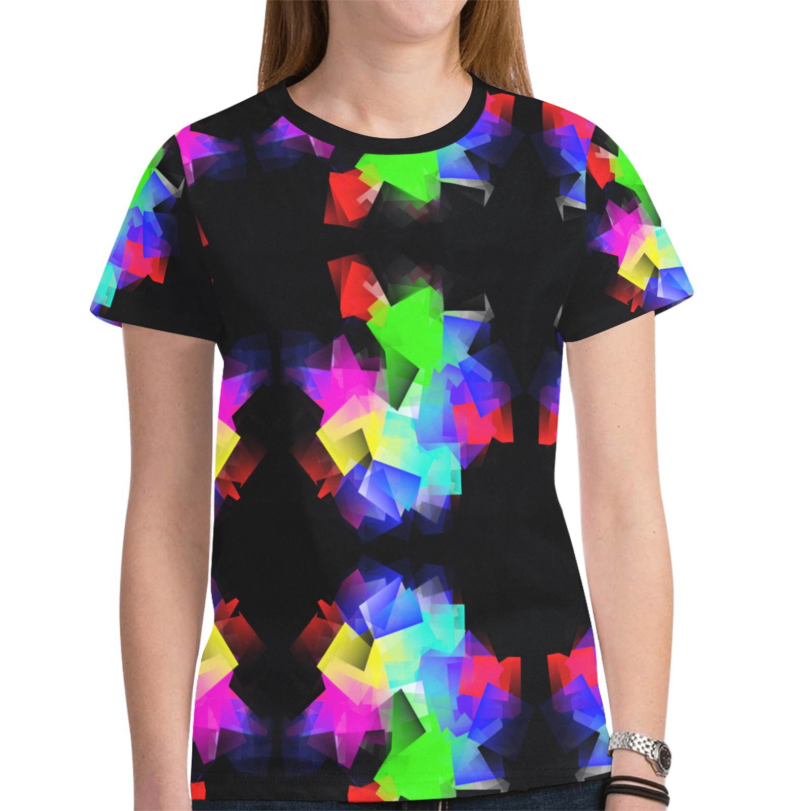 rainbow New All Over Print T-shirt for Women (Model T45)