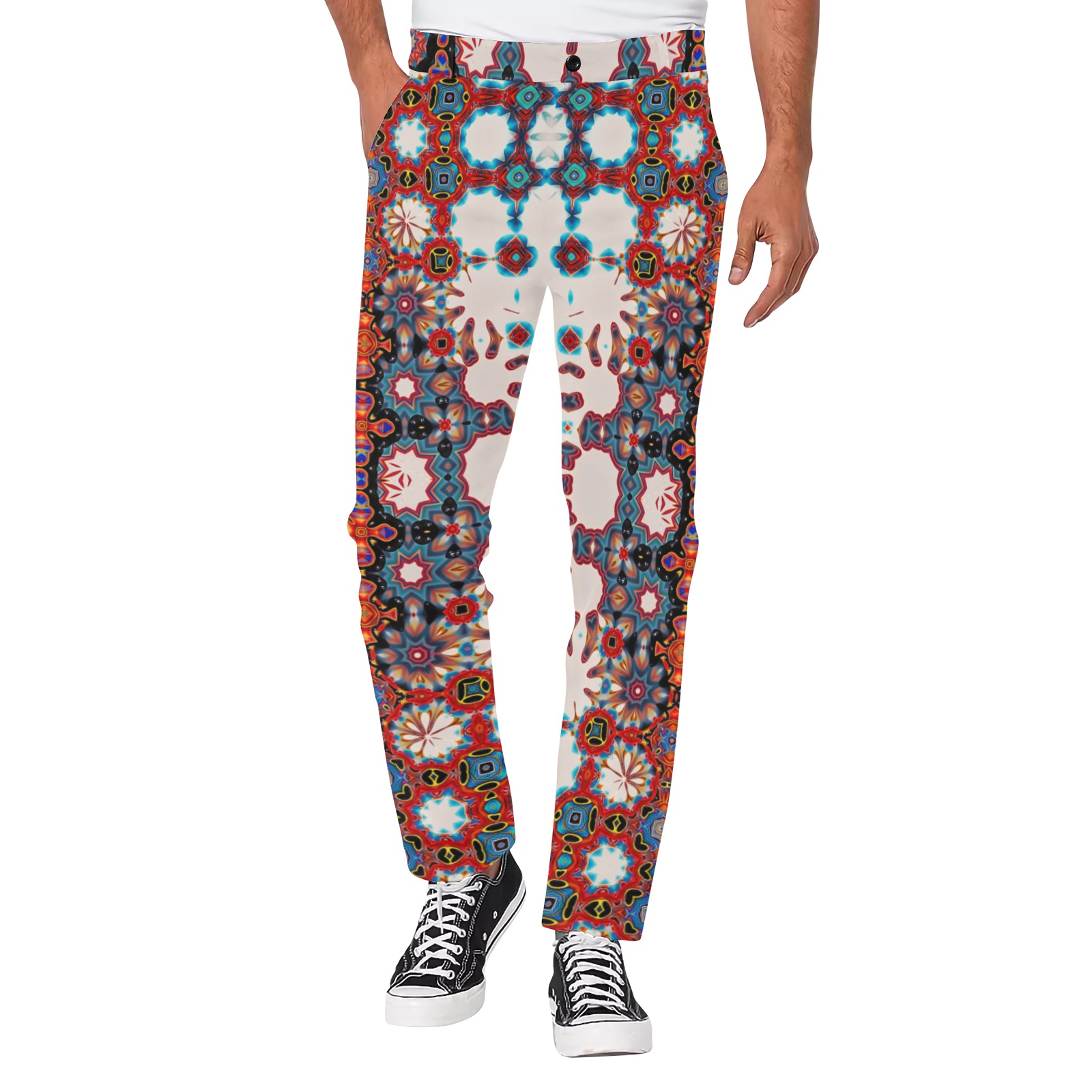 opit 8c12b Men's All Over Print Casual Trousers (Model L68)