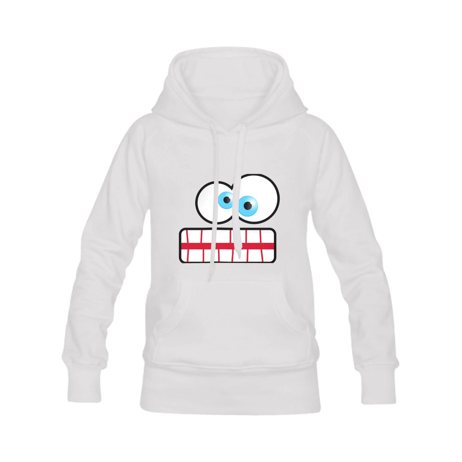 Funny Wacky Comic Cartoon Toothy Expressive Face Men's Classic Hoodie (Remake) (Model H10)