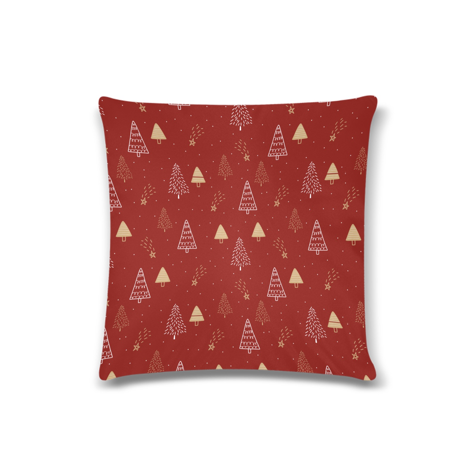 Christmas Tree Pillow Case 16*16 Custom Zippered Pillow Case 16"x16"(Twin Sides)