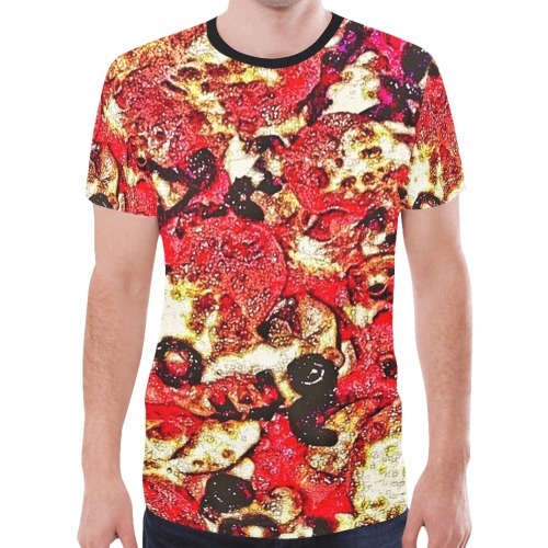 Pizza New All Over Print T-shirt for Men (Model T45)