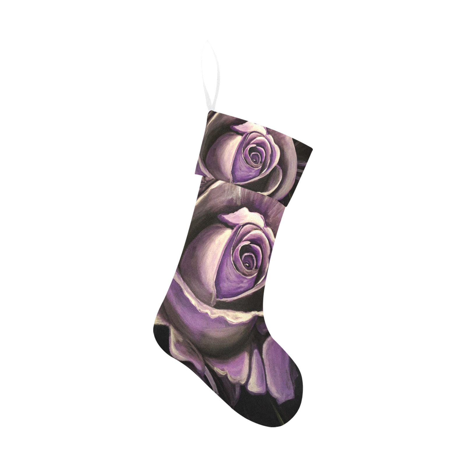 Purple Rose Christmas Stocking