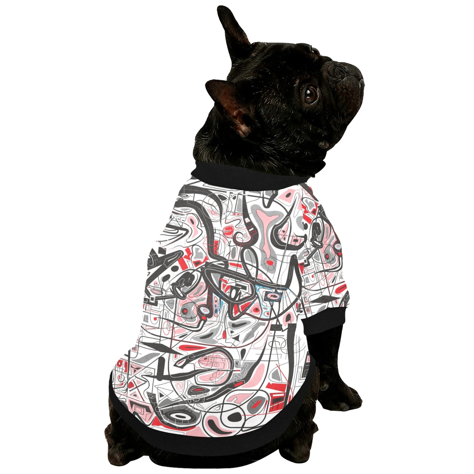 Model 2 Pet Dog Round Neck Shirt