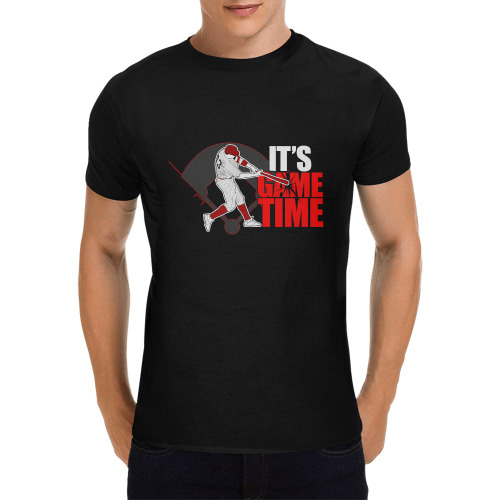Its Game Time - Baseball - Red Men's T-Shirt in USA Size (Front Printing Only)