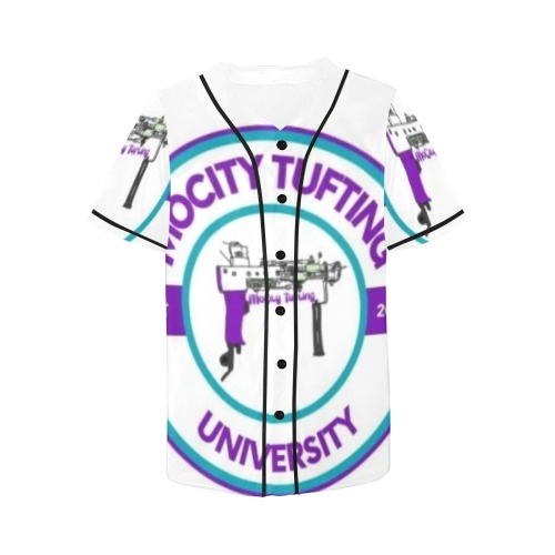 MoCity Tufting All Over Baseball Jersey All Over Print Baseball Jersey for Women (Model T50)