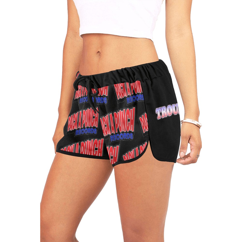Trouble Pack a Punch Women's All Over Print Relaxed Shorts (Model L19)