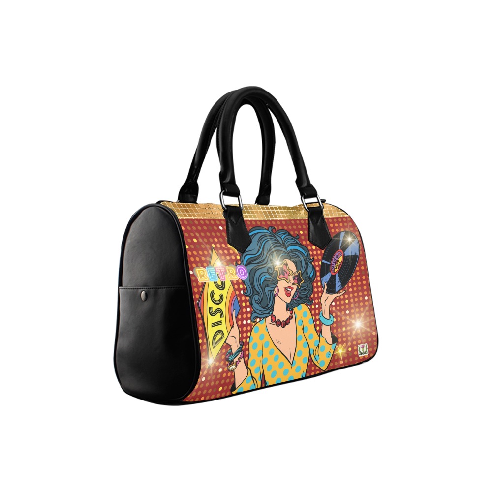 Fairlings Delight's Pop Art Collection- Retro Disco Diva 53086 Boston Handbag Boston Handbag (Model 1621)