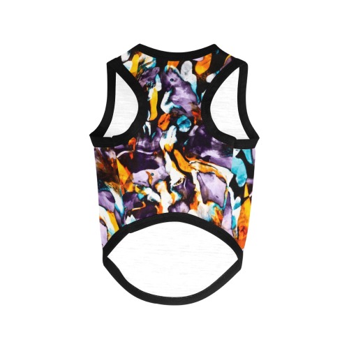 Colorful dark brushes abstract All Over Print Pet Tank Top