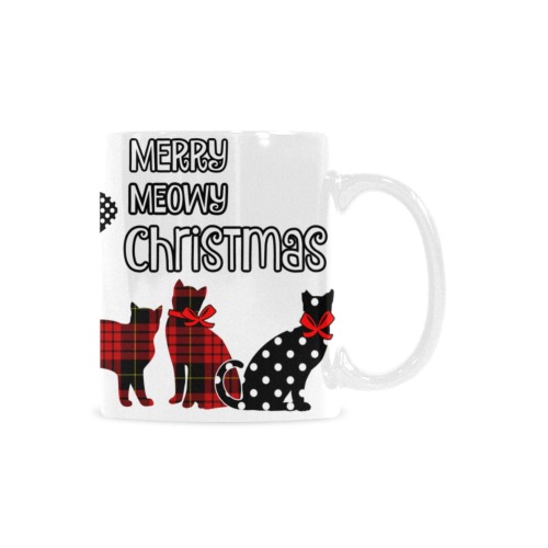 Merry Meowy Christmas Custom White Mug (11oz)