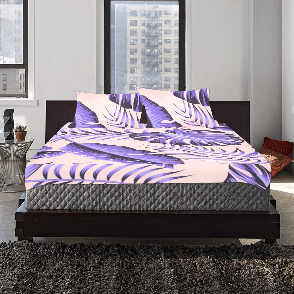 Lavender Tropical 3-Piece Bedding Set