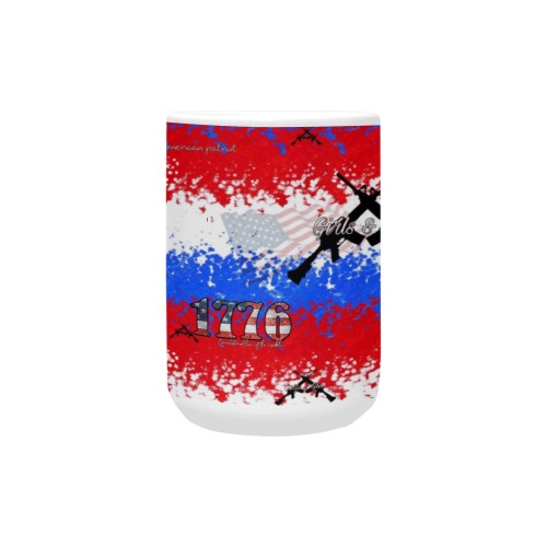 Girls n Guns patriot print Custom Ceramic Mug (15OZ)