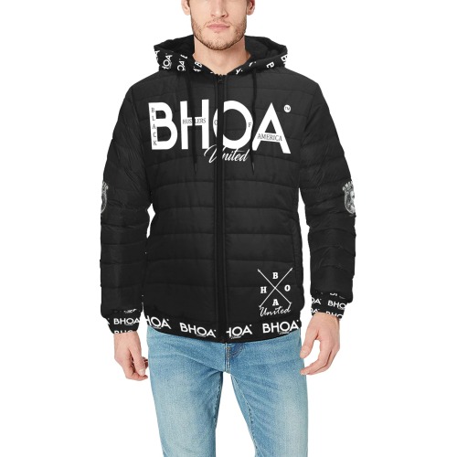 BHOA Men's Padded Hooded Jacket (Model H42)