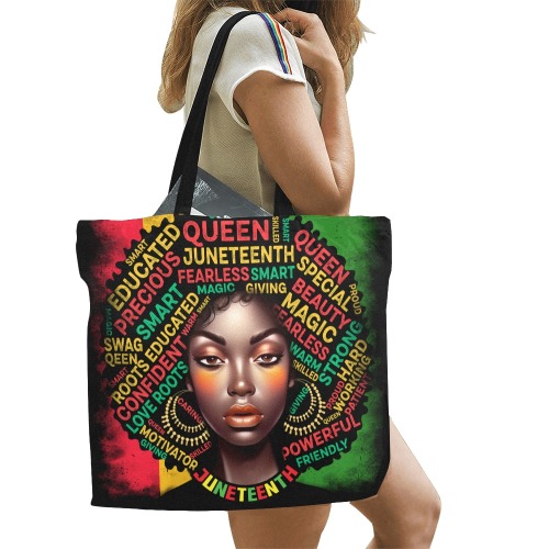 Juneteenth African American Tote Bag All Over Print Canvas Tote Bag/Large (Model 1699)