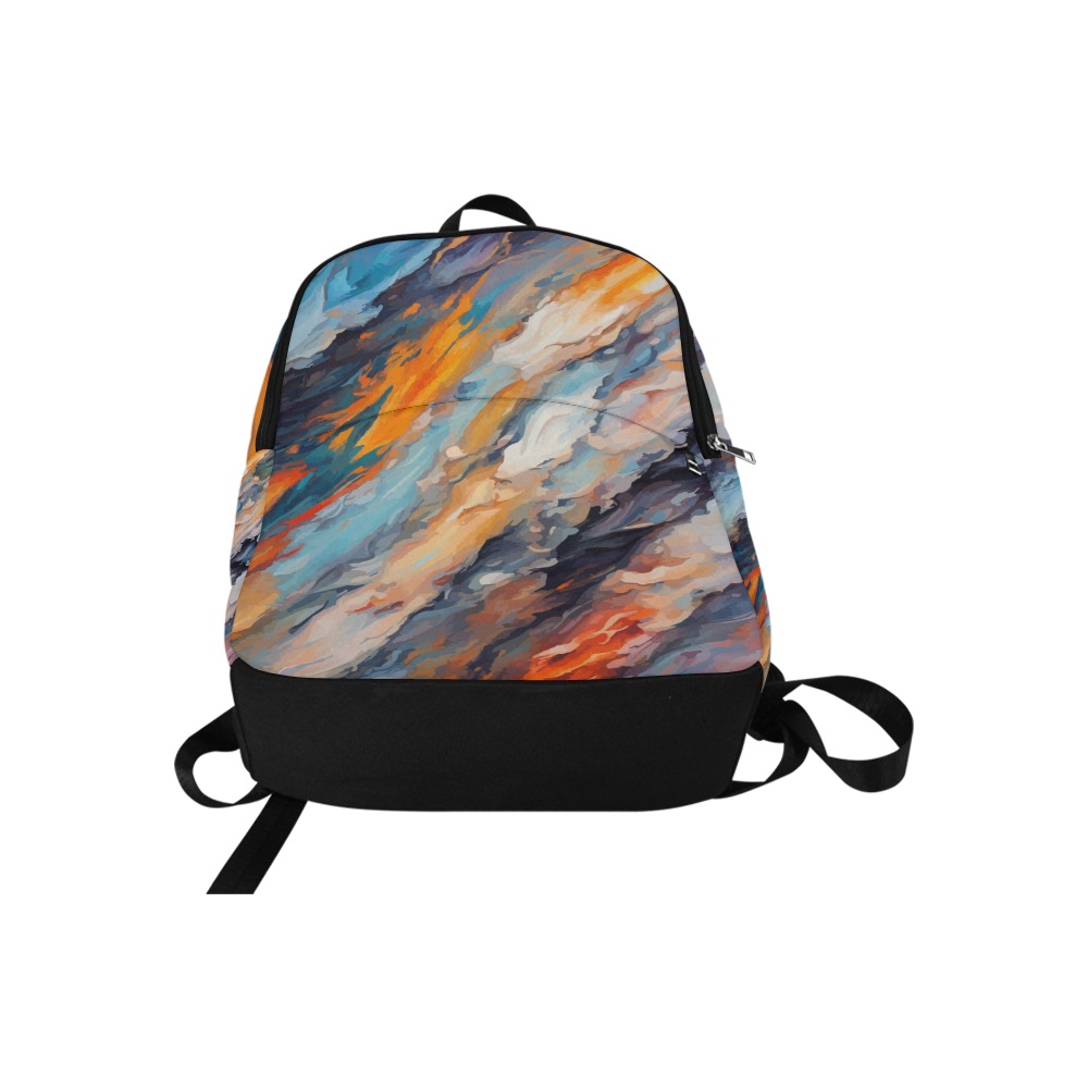 Diagonal lines of artistic paint. Abstract art Fabric Backpack for Adult (Model 1659)