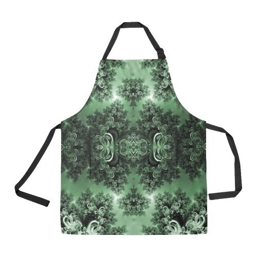 Deep in the Forest Frost Fractal All Over Print Apron