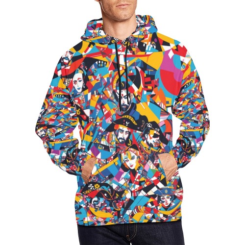Fantasy pirates colorful geometric abstract art. All Over Print Hoodie for Men (USA Size) (Model H13)