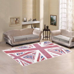 Abstract Union Jack British Flag Collage Area Rug7'x5'