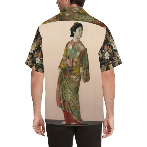 Geshia Woman Hawaiian Shirt with Merged Design (Model T58)