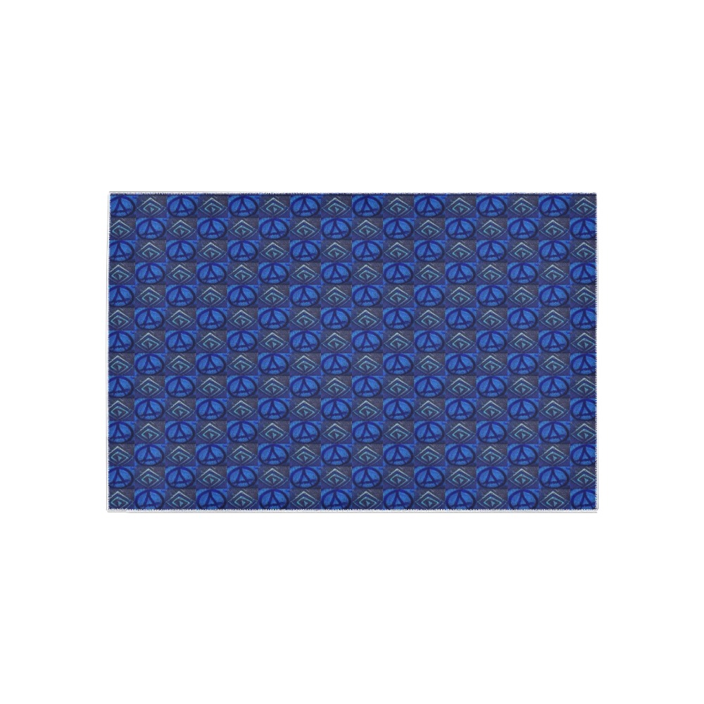 blue peace, repeating pattern Area Rug 5'x3'3''