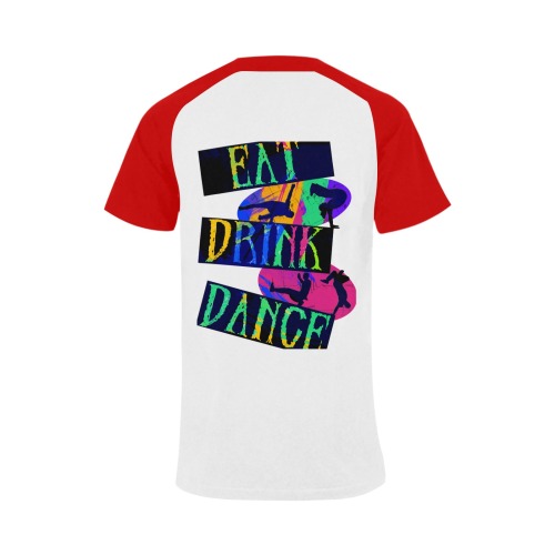 Eat Drink Dance Breakdance Men's Raglan T-shirt (USA Size) (Model T11)