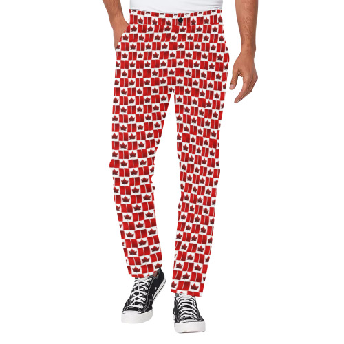 Fun Canada Day Pants Men's All Over Print Casual Trousers (Model L68)
