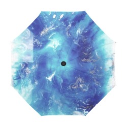 Encre Bleu Photo Anti-UV Auto-Foldable Umbrella (U09)